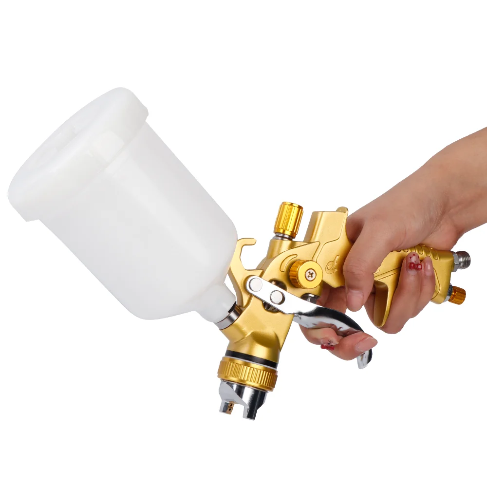 New Design HVLP Paint Spray Gun 1.3/1.5/1.8mm Aluminum alloy Pneumatic Paint Gun for Furniture Car Spraying.