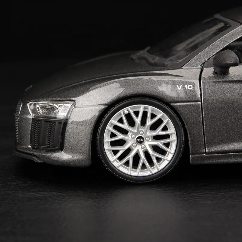 Модель автомобиля Maisto 1:24 Audi R8 V10 имитация литых игрушечных транспортных средств коллекционные подарки для хобби статический литой голос
