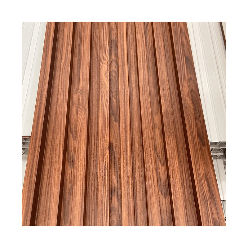 Indoor Decor Wood Plastic Composite PVC Coating Cladding Fluted Wall Board  Interior WPC Wall Panel