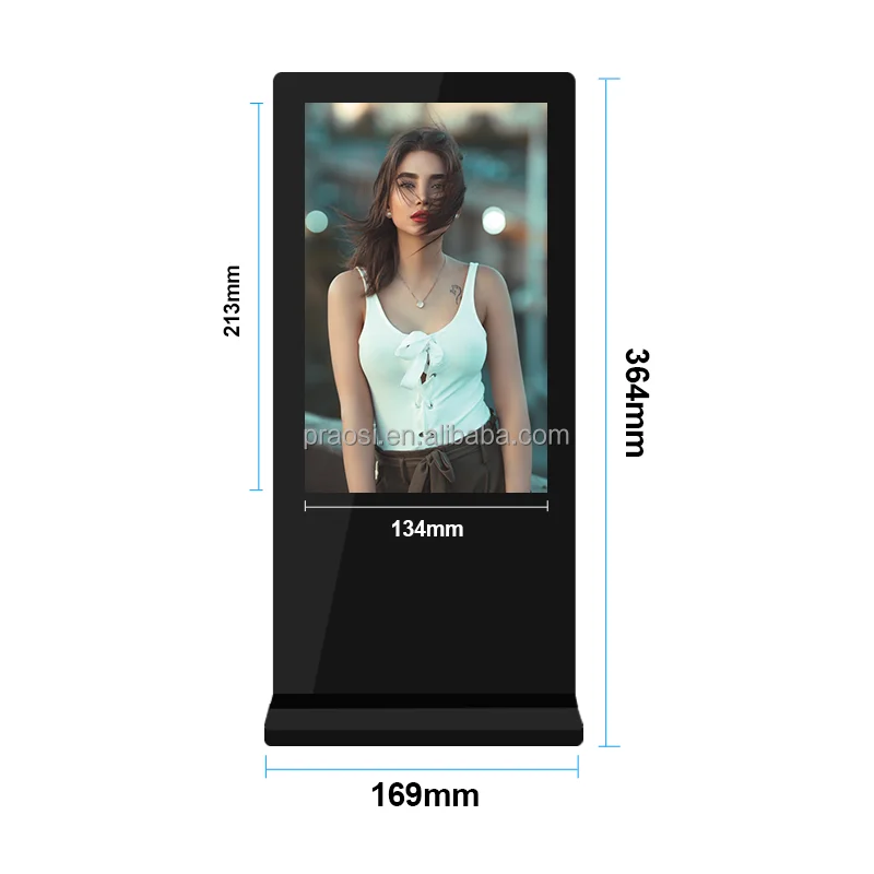 Desktop Android WiFi Smart Digital Signage Display 10 Inch IPS LCD Advertising Player With Mobile App Remote Upload