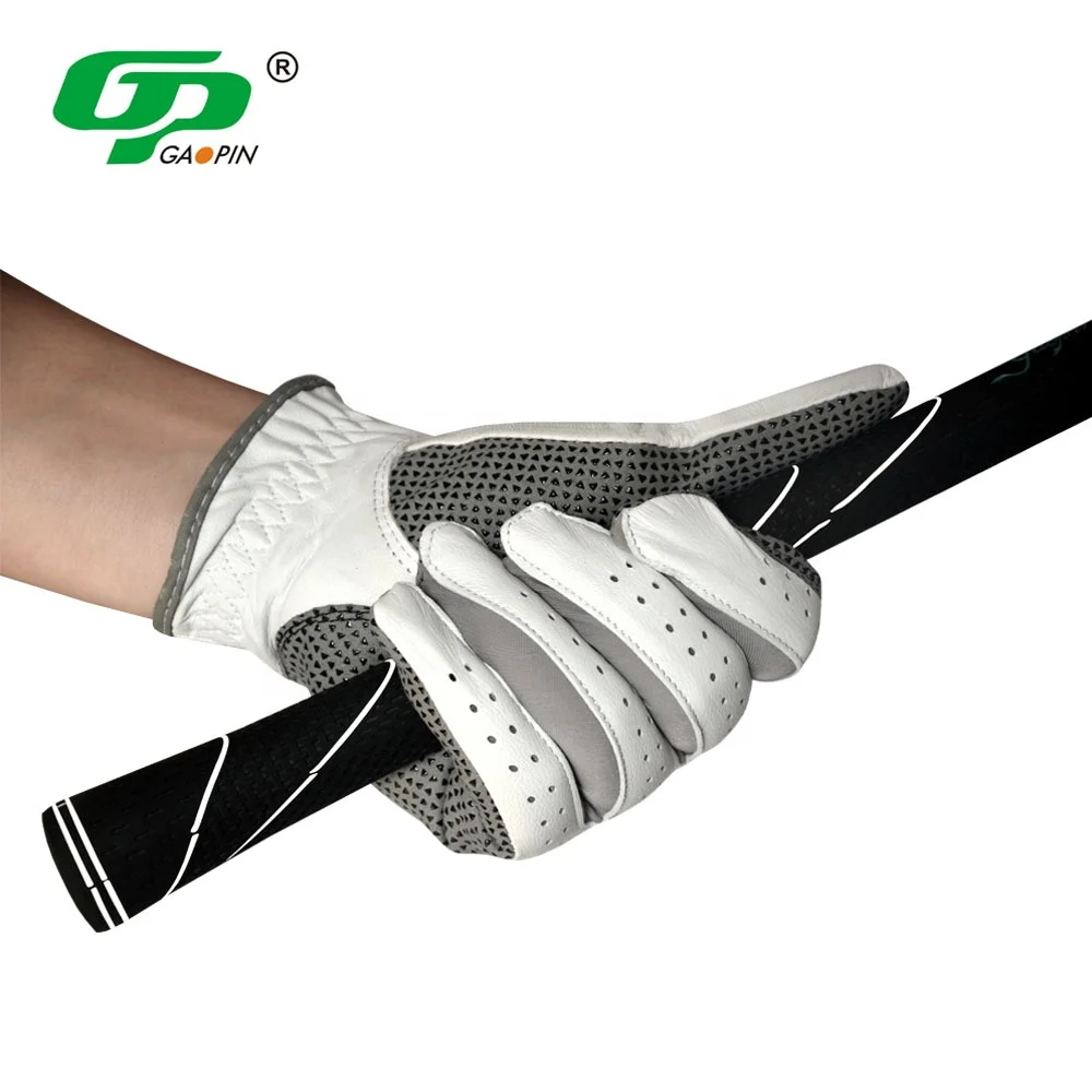 Premium Cabretta Genuine Leather Golf Glove Soft Breathable Anti-slip Sheep Skin Left Hand Custom Size Durable Golf Gloves