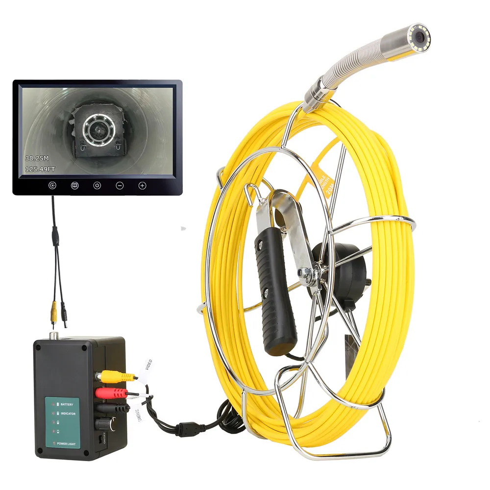 10 inch monitor 40M 512hz locator sonde camera pipe inspection Industrial Endoscope drain sewer Meter Counter camera 22mm
