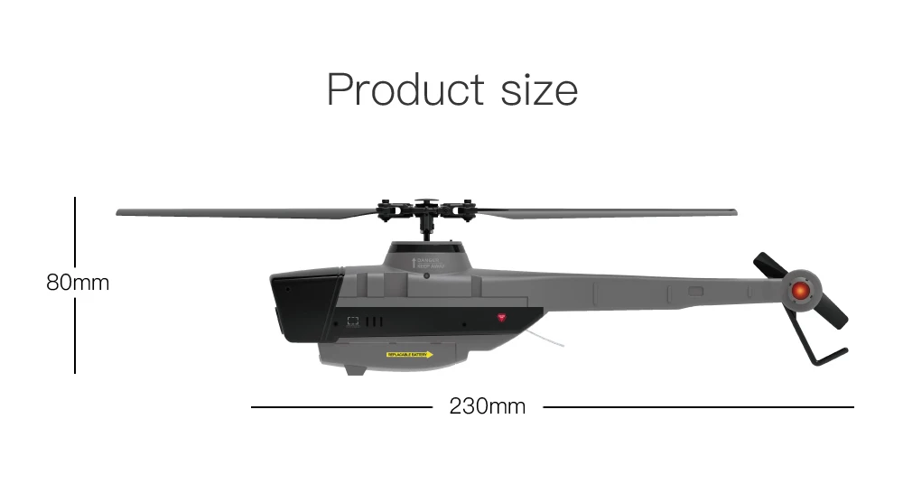Hot Sale HOSHI C128 Helicopter 4CH Single Propeller Aileron Helicopter Mini Black Bee 1080P HD Aileron Less Aerial Photography