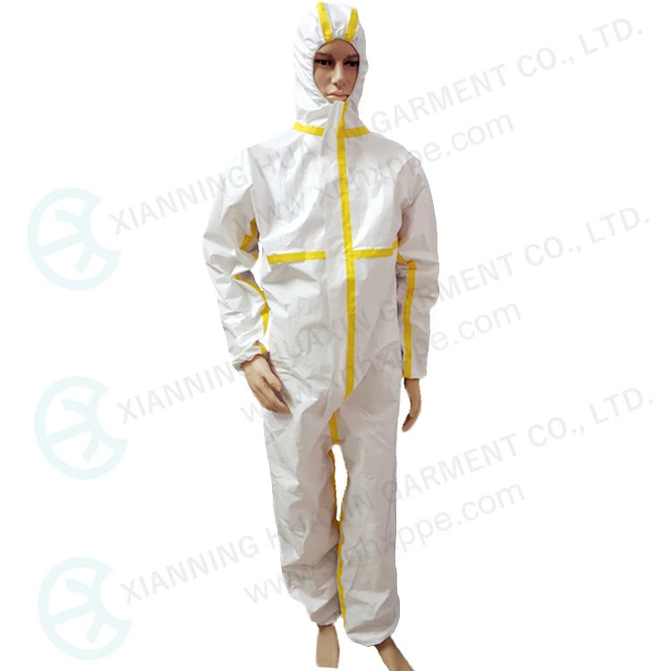 Top quality Disposable Taped Seam Microporous Work Clothes Coverall