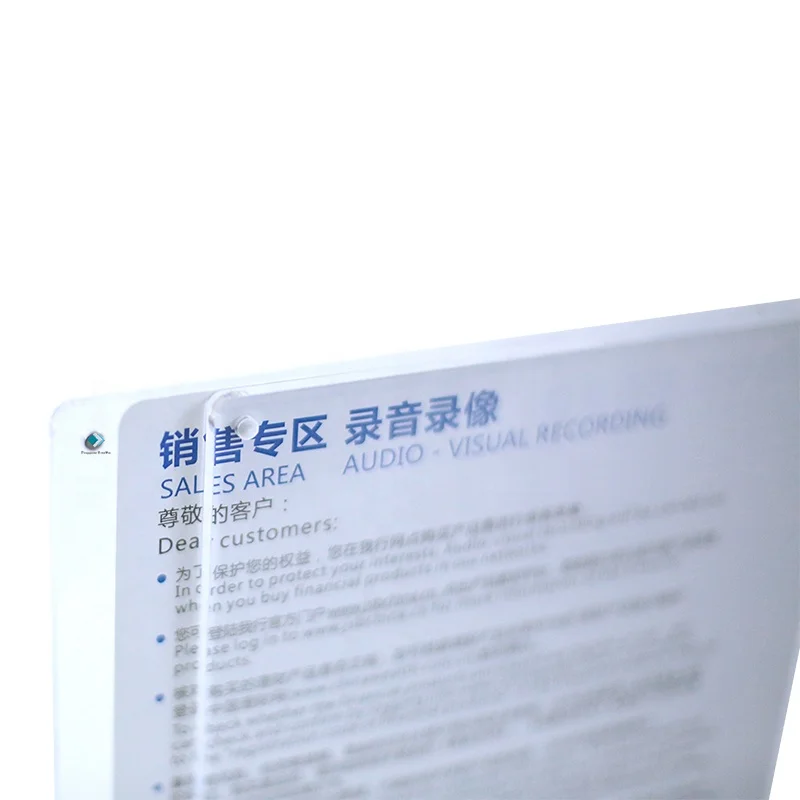 Hot Sale Cheap Price Desktop Acrylic Sign Holder T Shape Rack Clear Sign Holder Counter Display Stand For Retail Signs Shop