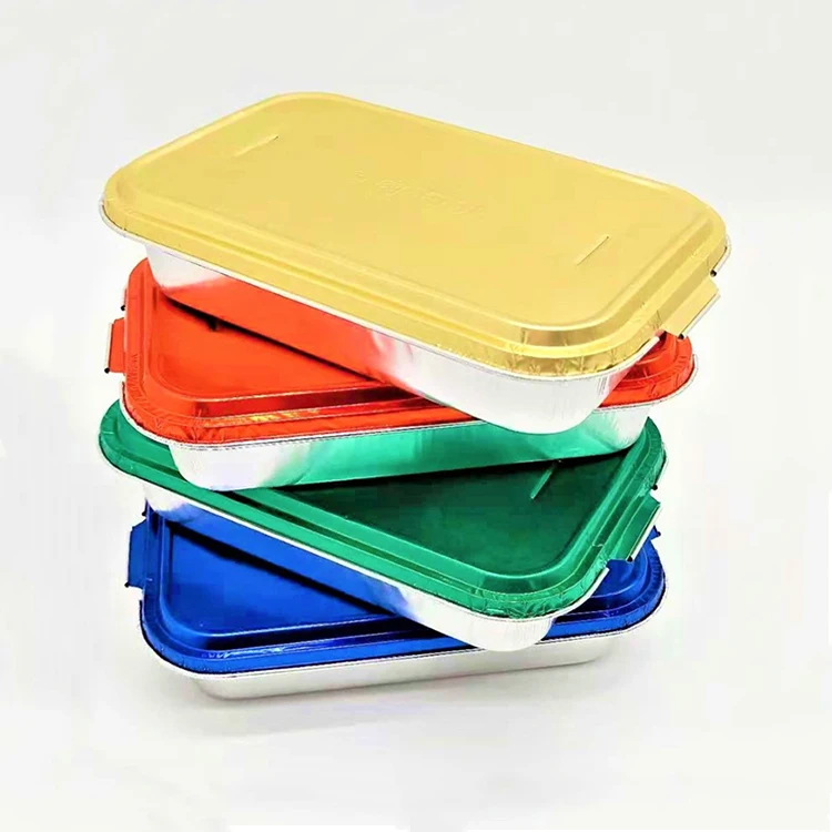 Manufacturer microwaveable safe airplane catering food packaging container meal retort 1000ml aluminum foil airline food trays