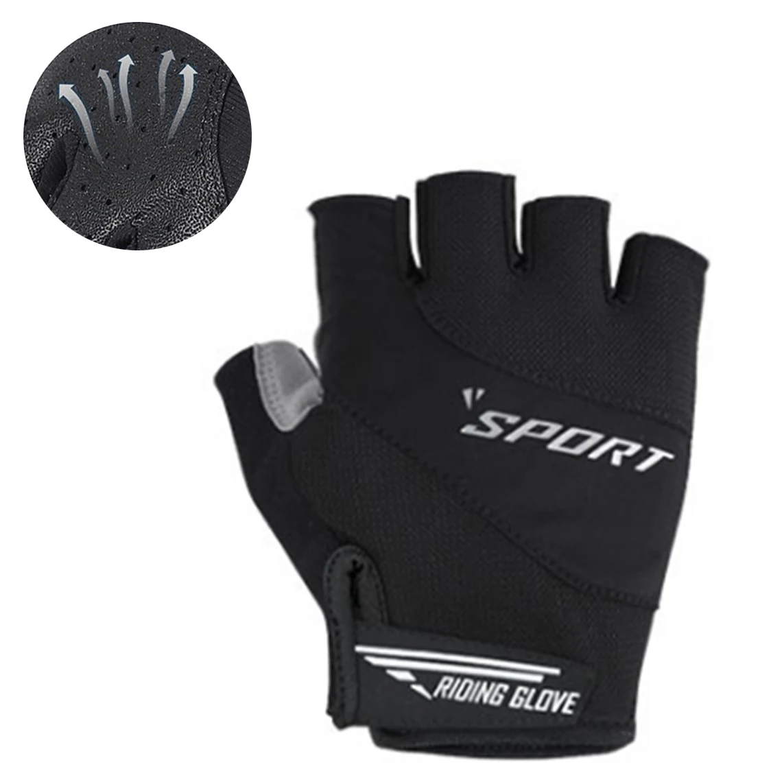 INBIKE дышащие полупальцевые Светоотражающие гелевые велосипедные перчатки, пользовательские перчатки для горного велосипеда