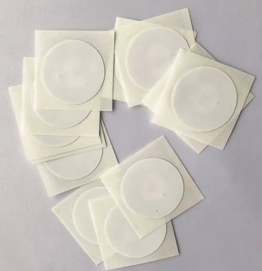 Waterproof PET/PVC/ PAPER F08 Rfid Round QR code adhesive labels  for pet tag