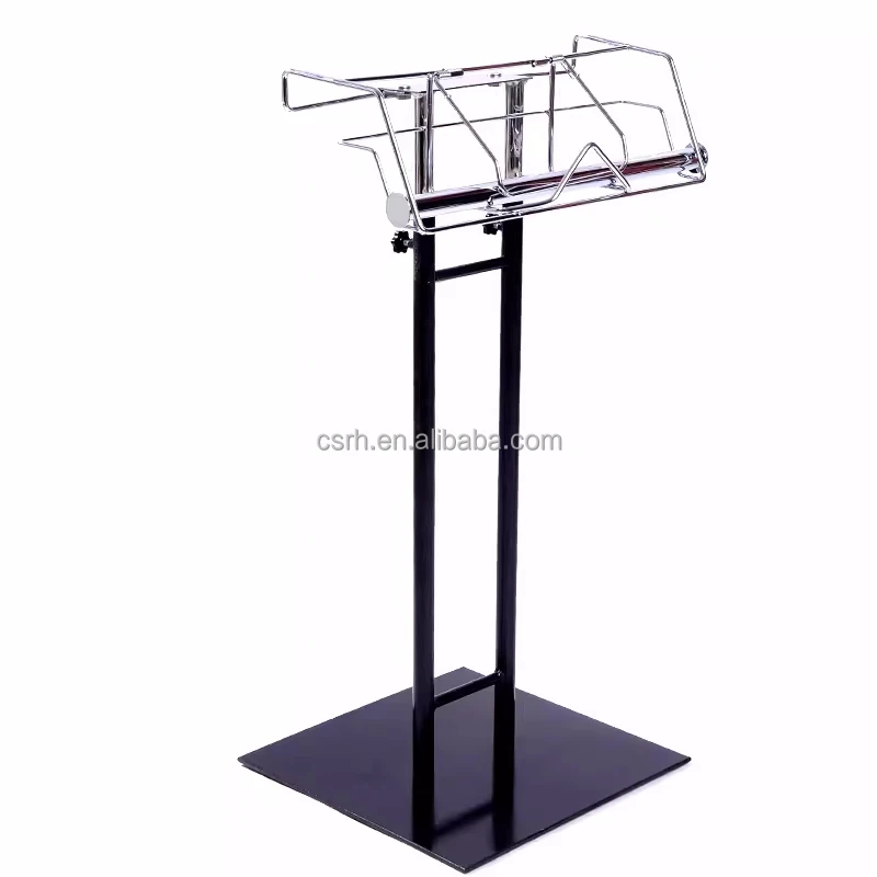 RH-RBD-FW  420*330*920mm high quality bags dispenser stand  Grocery store  flooring round metal display stands roll bag holders