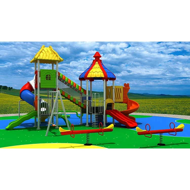 Big set kids outdoor play equipment children outdoor playground slides for sale