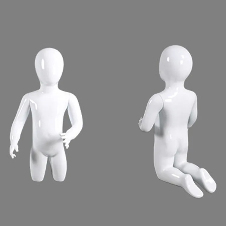 fashionable bright white sports kids model full body fiberglass baby mannequins hot sell