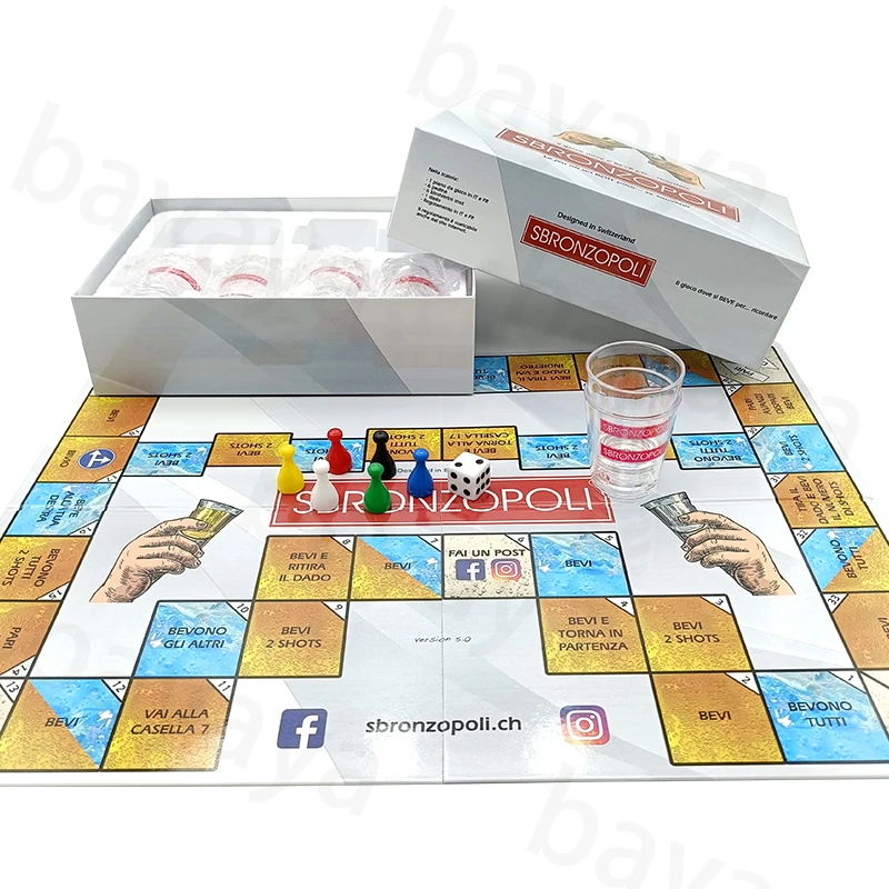 Custom Printing Unrivaled Social Gatherings Adult Party Experience Entertainment Plastic Board Game Designed For Drinking Fun