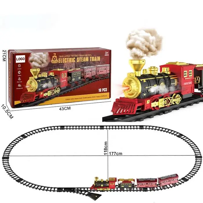 Leemook Wholesale Classical Steam Electric Rail Train Model Toys Children Kids Plastic Diecast Track Set Toys