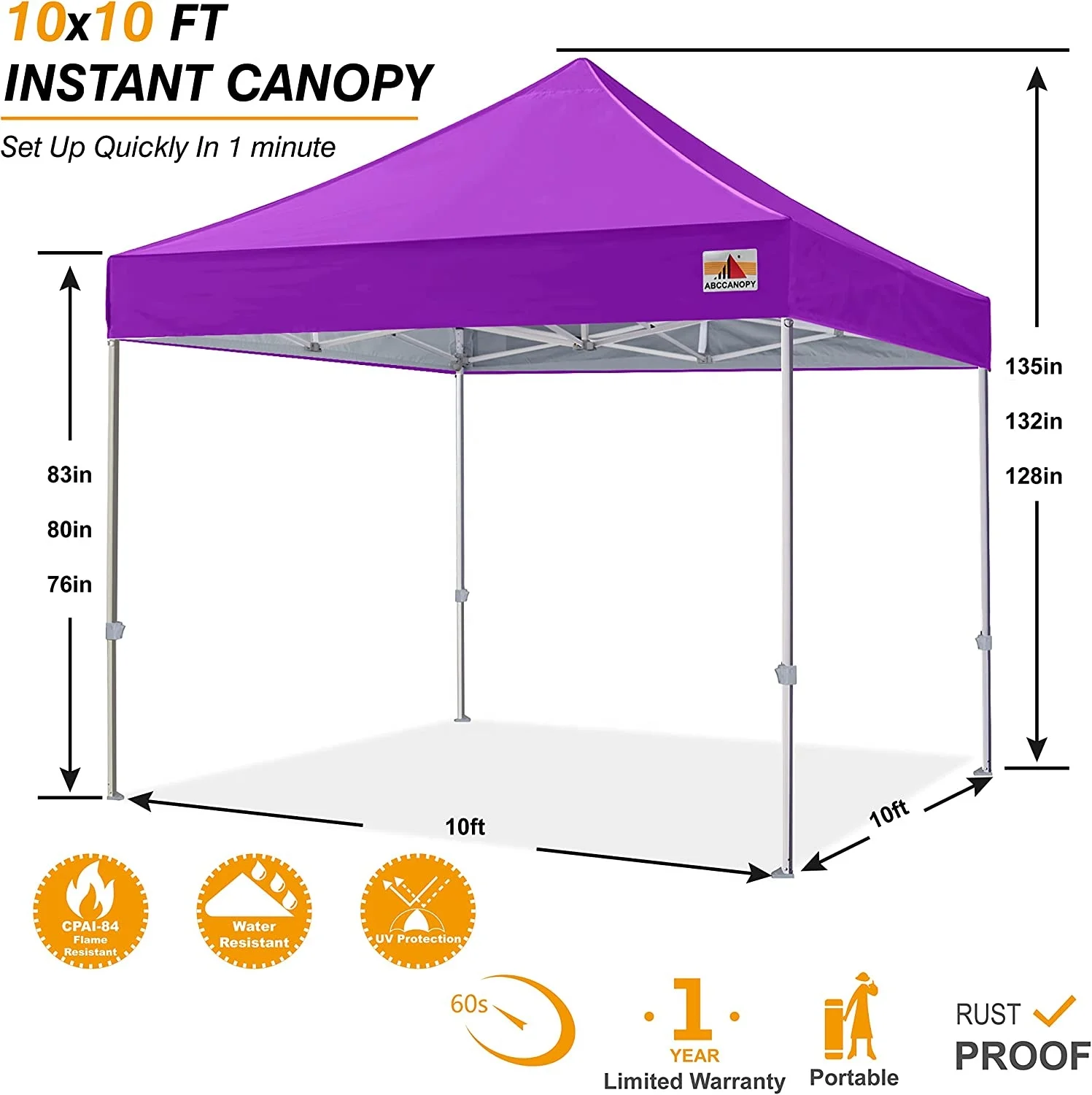 10 x10 Ez Up Canopy Tent Outdoor Party Folding Metal Gazebo Tent Portable Carry Bag Water Resistant Pop Up Tent