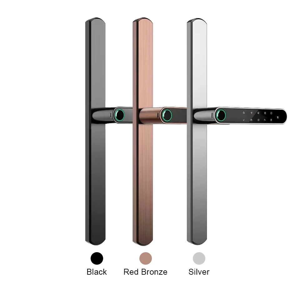 Fingerprint Recognition Code Combination Door Handle Tuya Smart TTlock Remote Unlock Voice Control Smart Lock