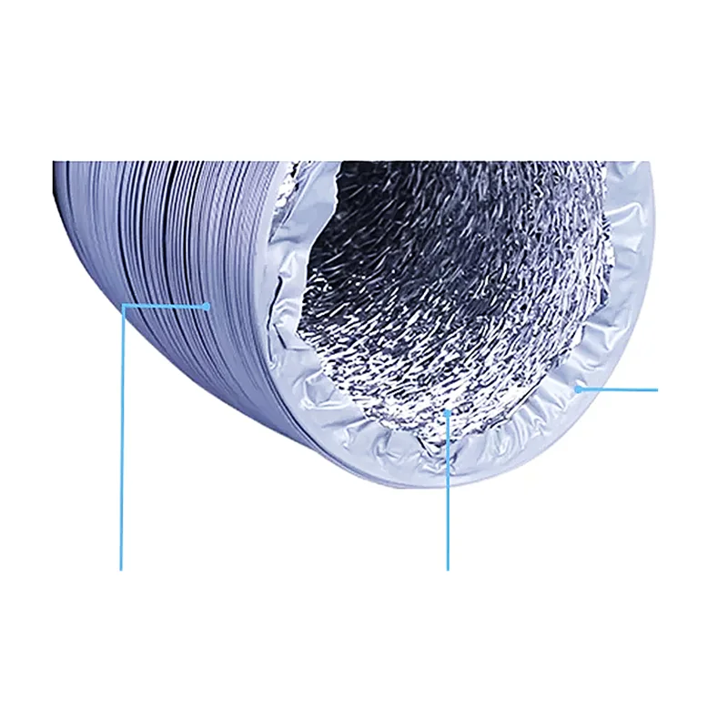 Top Quality Pvc Aluminum Flexible Duct Air Duct For Air Conditioning Ventilation System