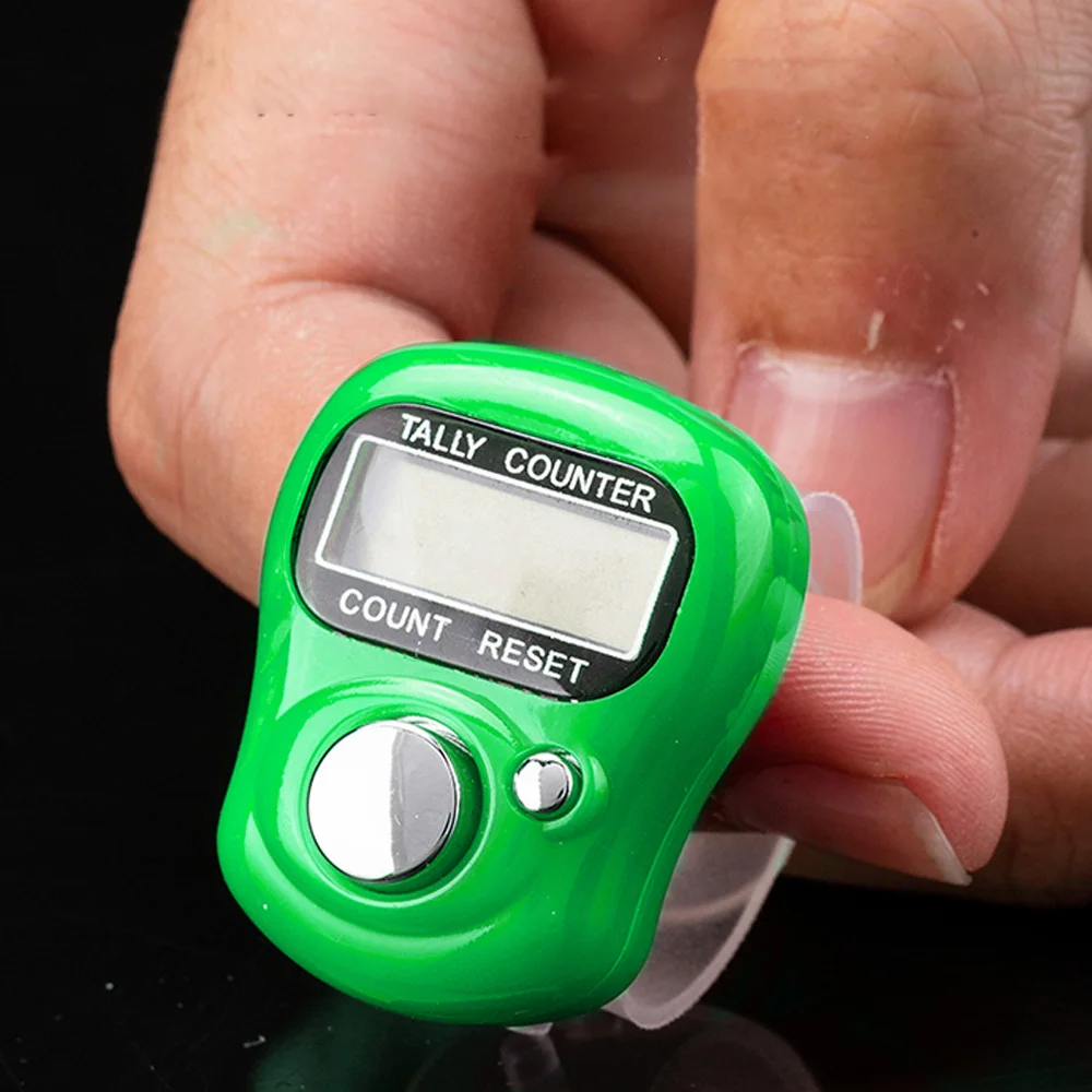 Электронная ЖК-доска для пластиковый цифровой мусульманских счетчик палец кольцо ручной учетный счетчик цифровой счетчик