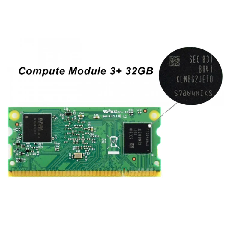
Original new Raspberry Pi compute module 3+32GB With 32GB EMMC Flash 1G RAM (ARMv8) 64-bit SoC @ 1.2GHz Raspberry pi 3 