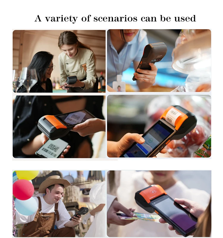 5 дюймовый сканер Android Smart Mobile 4G WiFi Портативный NFC POS-терминал с принтером