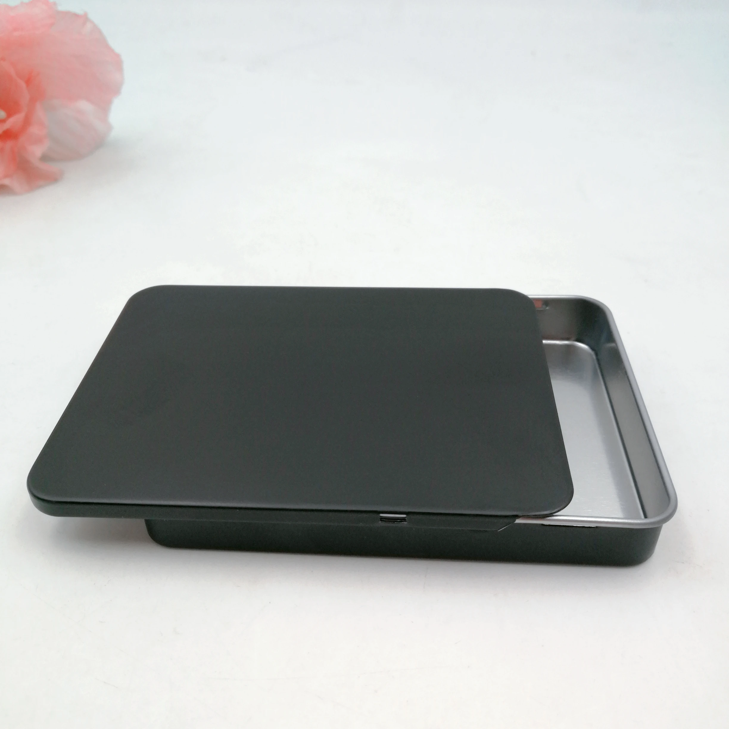 In stock Mini Square Rectangle Small Sliding Lid Wholesale OEM Metal Tinplate TinPlate Customized Customized CMYK 95X75X13mm