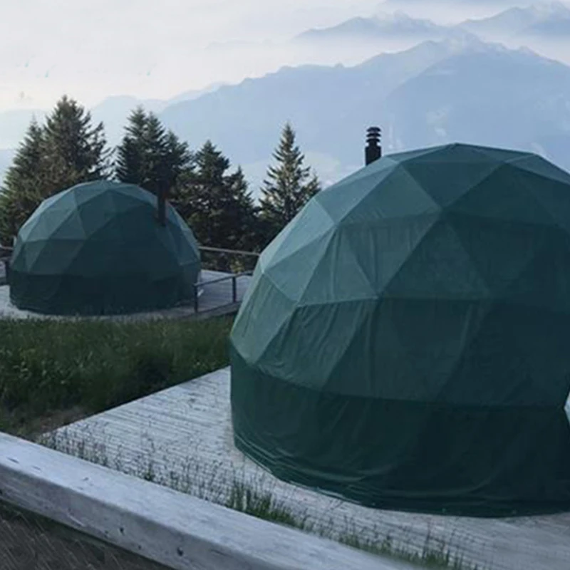 8 m Luxury Eco Geodesic Dome Pavilion Round House Hotel Tent For Resort