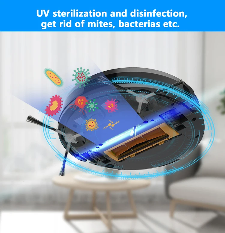 The latest update ABIR vacuum cleaner robot model X8 with Laser navigation and suction power 4000pa
