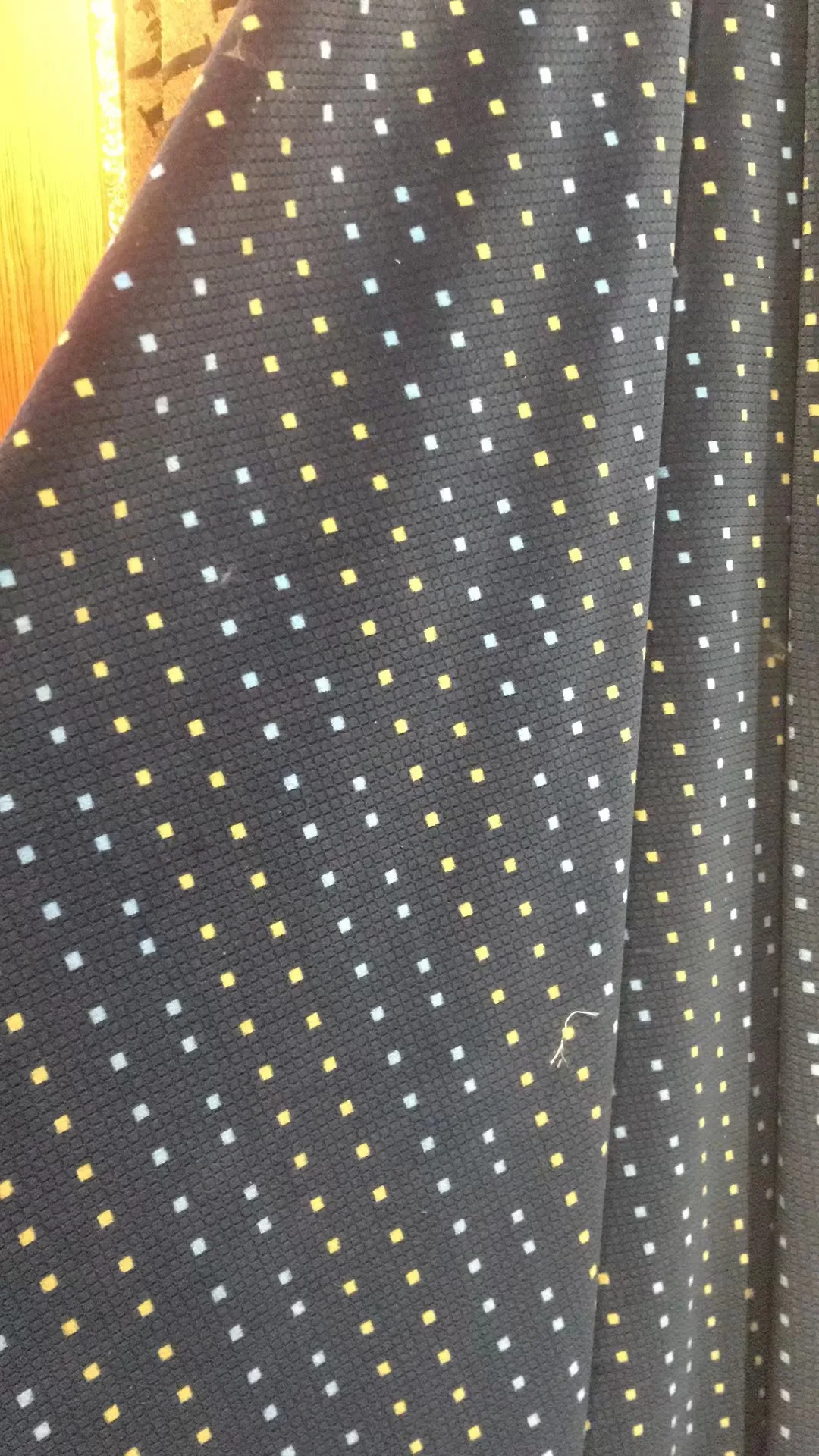 Langsum # Chinese high speed train seat fabric velvet fabric fade resistant solution dyed polyester fabric