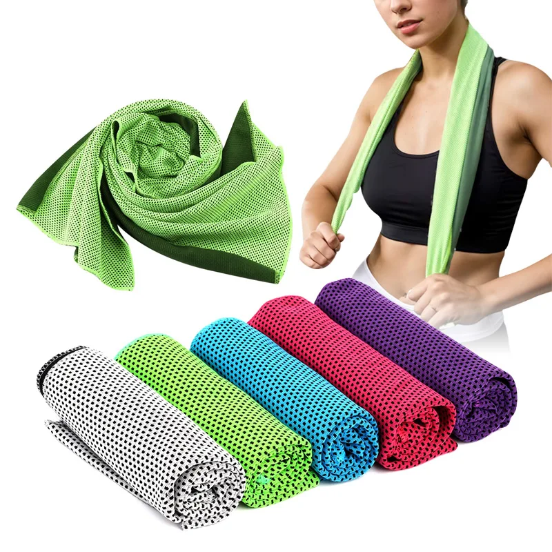 Hot selling ice cooling towel customised outdoor gym yoga sports towel microfiber instant cold sweat towel