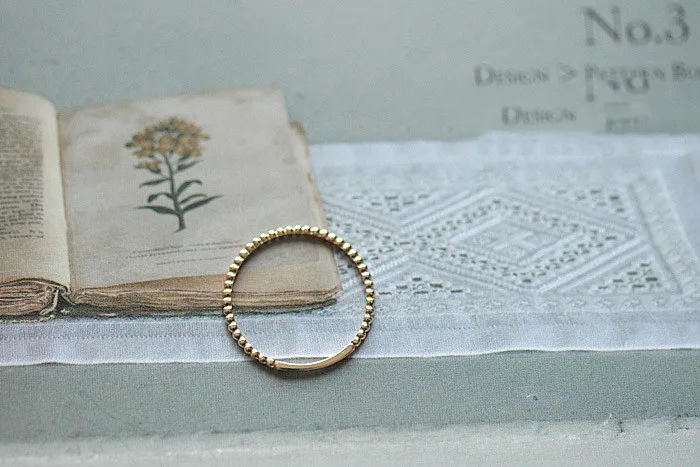 French niche ins index finger ring joint element ring titanium steel 18k gold plated ring