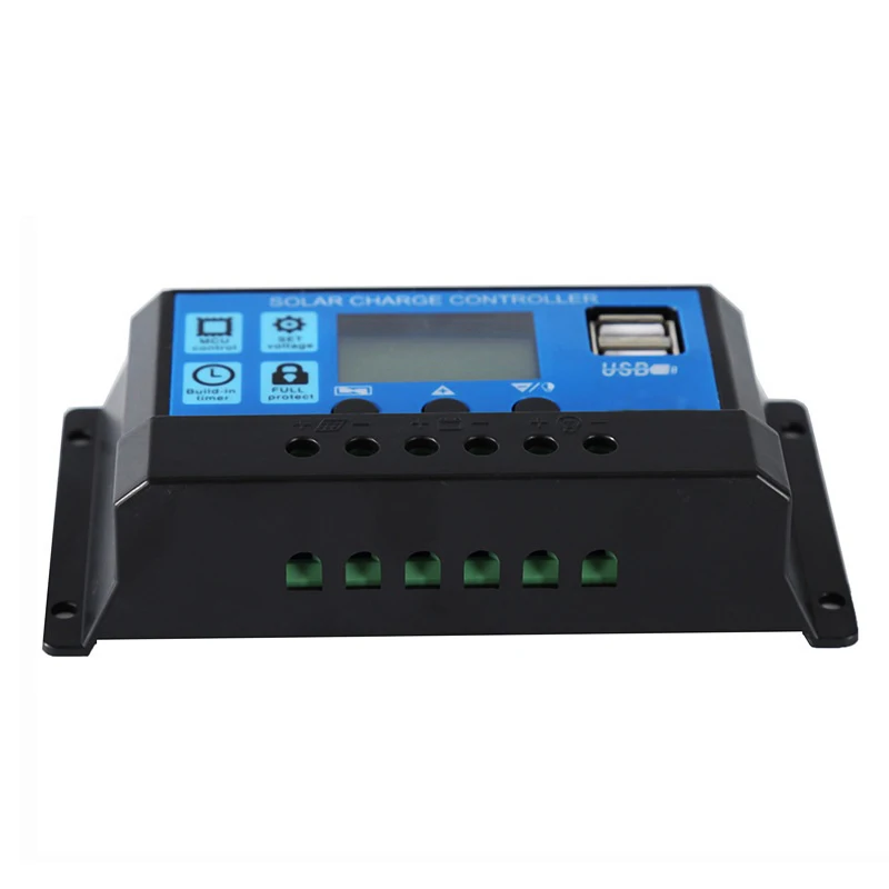 10A 20A 30A 40A 50A 60A PWM USB контроллер заряда солнечной батареи интеллектуальный регулятор 12 В