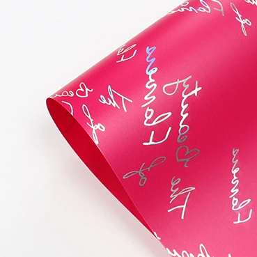 
Florist Supplies Embossed Flower Bouquet Christmas Holographic Palace Print Custom Wrapping Paper 