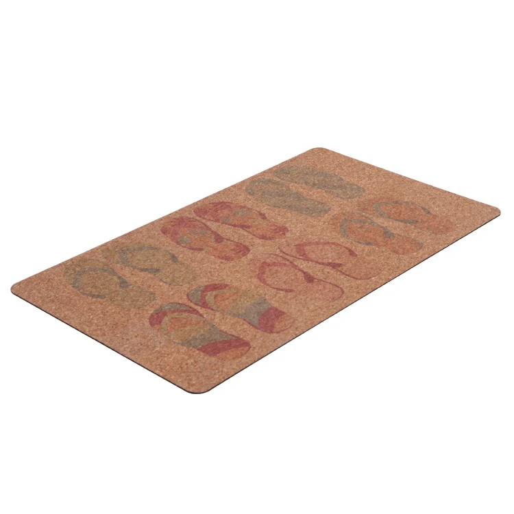 2021 New and Hot Design Printed Cork Eco-frinedly Material cork floor home mat entrance mat Cork mat door