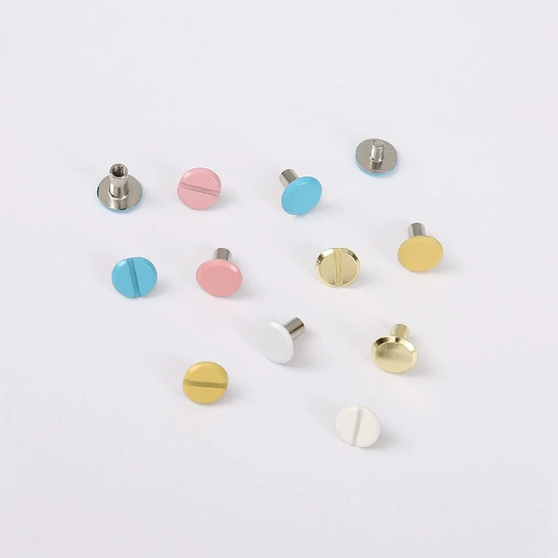 Double Cap Stainless Steel Rivets Factory Shipped Coloured Stationery Accessories for File Folders