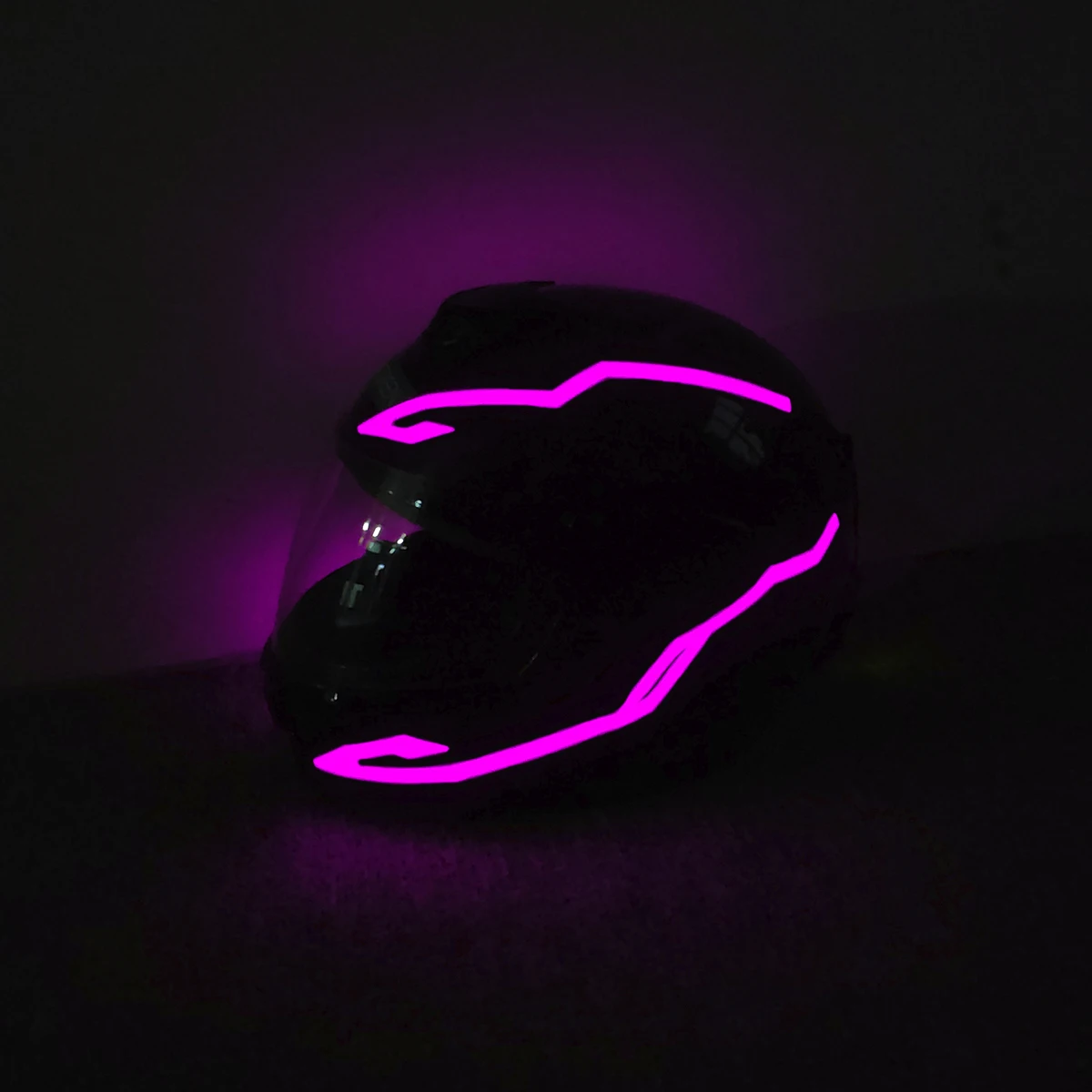 coo light led stripe for motorcycle helmet safety riding led helmet tape