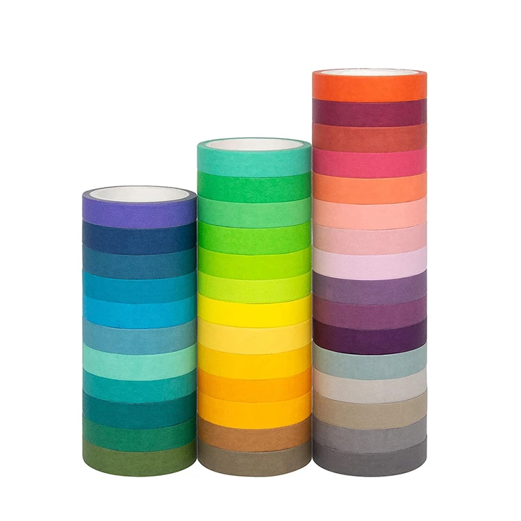 supplier hot selling custom bright Colored high quality Custom Scrapbooking Printed Sticker Paper Washi Tape for children diy