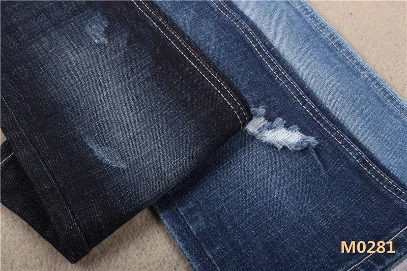 12 Oz Denim Fabric Jeans Material 99%Cotton 1%Spandex For Man With Warp Slub From China Guangdong Factory