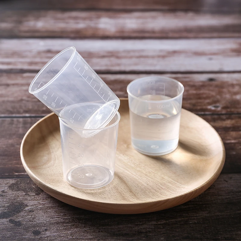 100ml 300ml Clear Plastic Graduated Measuring Cup Jug Beaker Kitchen PP Plastic Cup