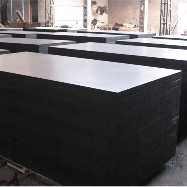 film face plywood Construction playwood/ 18mm formwork plywood film POPLAR wood POPLAR  18mm Black Color laminated plywood