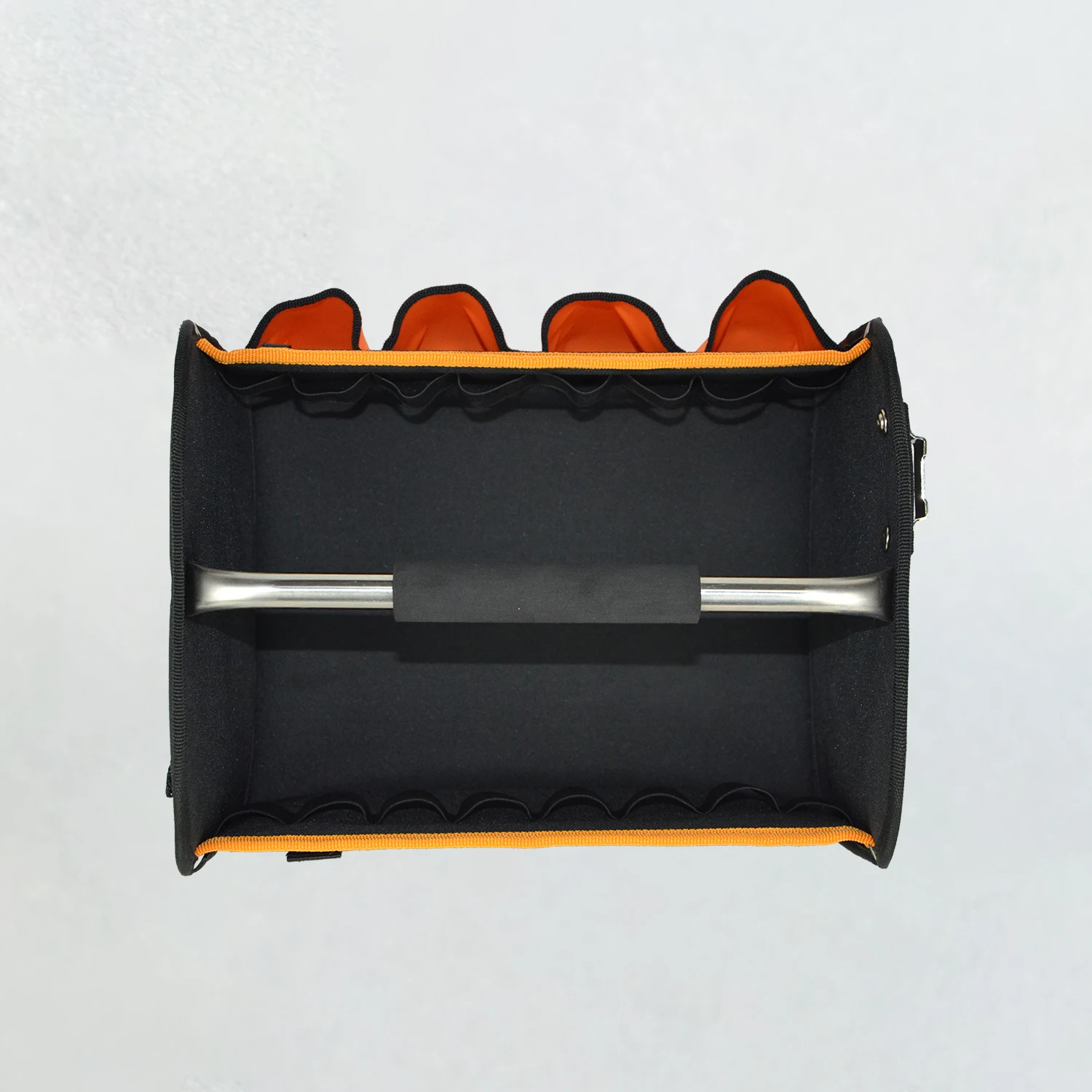 Foldable Open Top Electrician Tool Bag Heavy Duty Multiple 600D Pockets Wide Tote Bag Electrical Multifunction Tote Tool Box