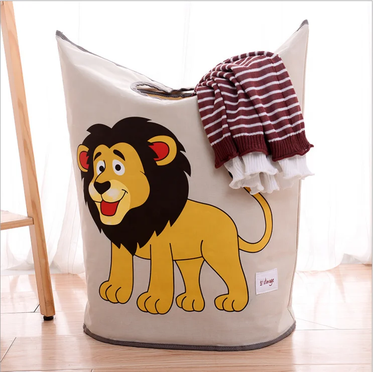 High Quality Kids Room Portable Toy Storage Bag, Washable and Clean Easy. Cartoon Design Laundry Bag