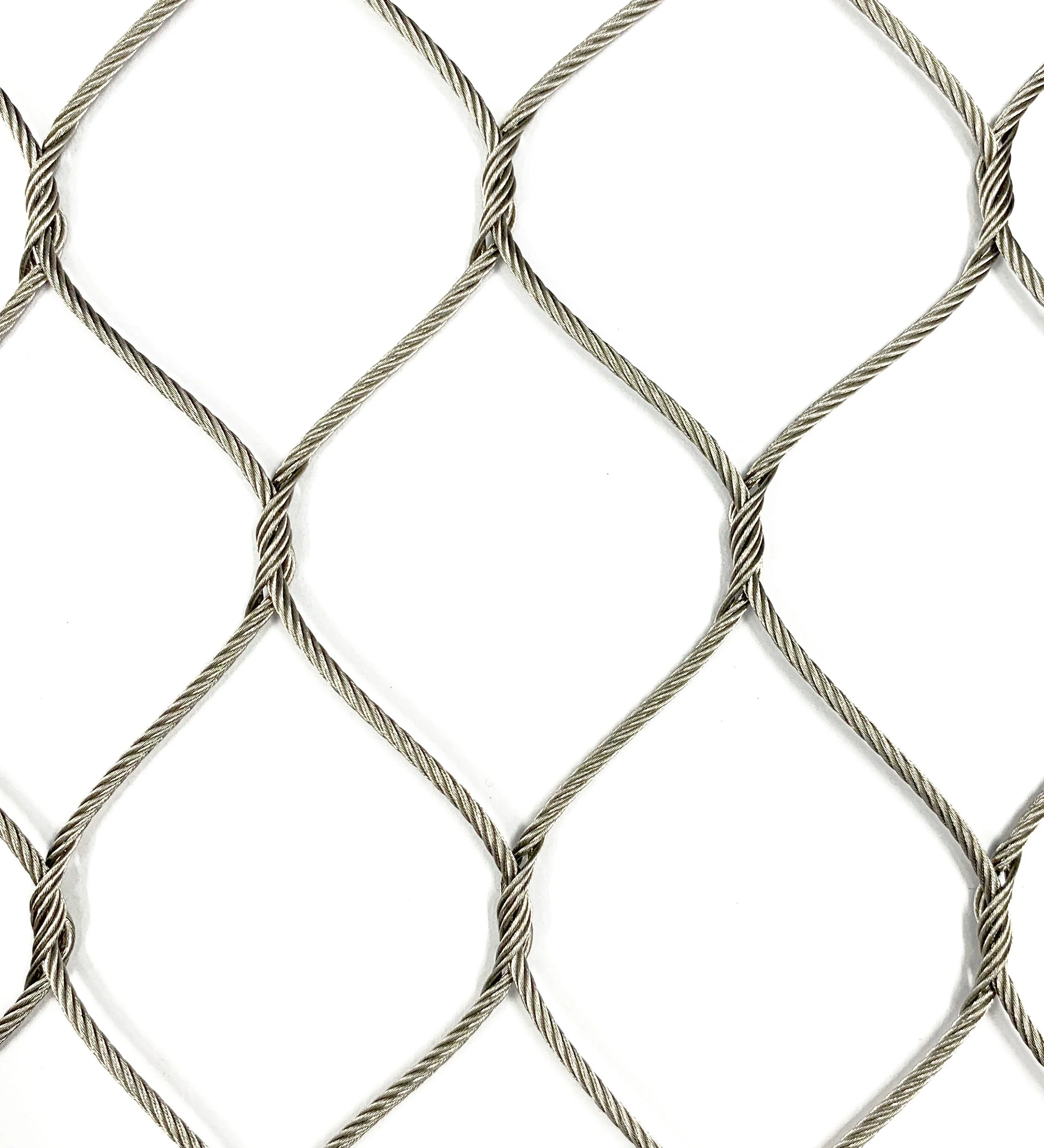 Rope Mesh Cable Voliere Pigeon Aviary Bird Enclouser Stainless Steel SS Ferrule/knotted Mesh Protecting Mesh Woven Plain Weave