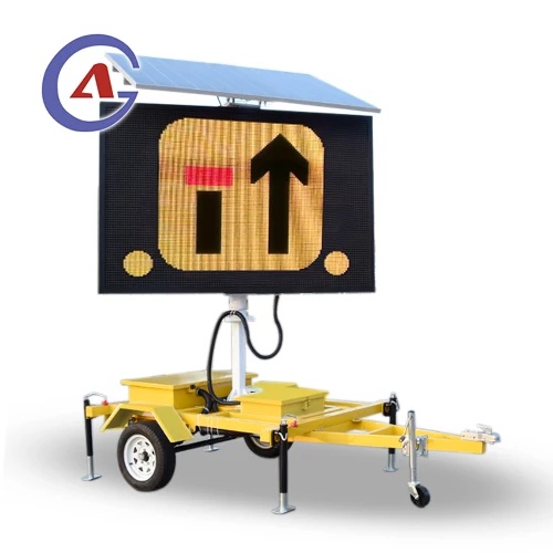 outdoor portable advertise display screens solar led variable massage sign vms trailer