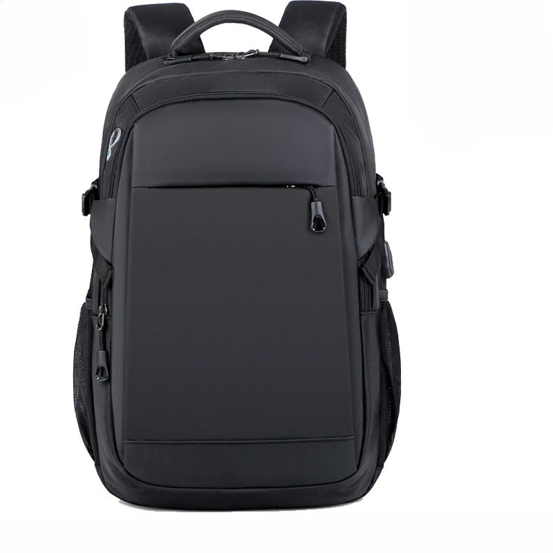 Cross-border backpack factory direct supply shoulder computer backpack black with headphone jack USB interface backpack