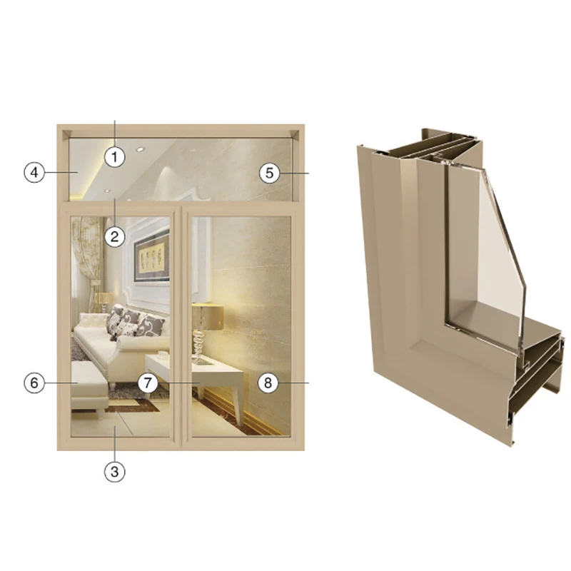 Aluminum Window Profiles Factory Direct Supply Aluminium Casement Window Profiles