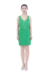 Exclusive Sales Durable Soft Exquisite Casual V Neck Green Woman Clothing