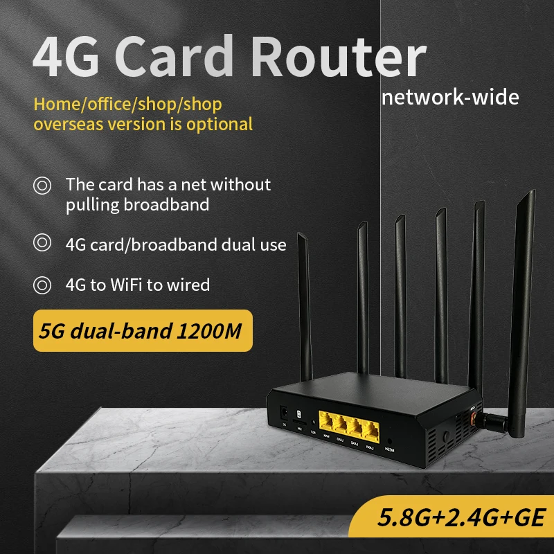 CAT 12 4G WiFi беспроводной 4g lte маршрутизатор с сим-картой Двухдиапазонный 600 Мбит/с