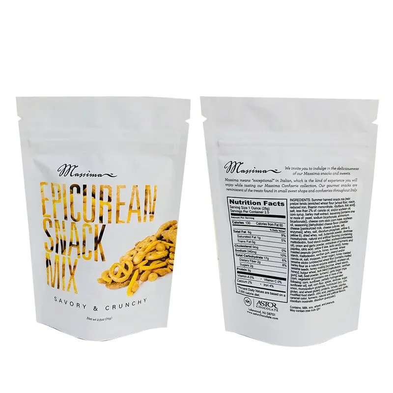 Custom Printed Plastic Aluminum Foil Dried Fruit Pouch Snack Food Packaging Bag Potato Chips Bag