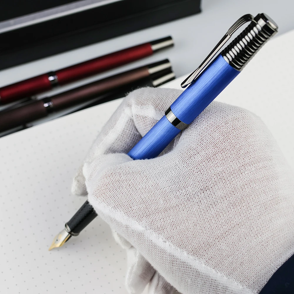 new stationery products 2024  luxury design laser engraving personalized pen heavy fountain pen of famous brands