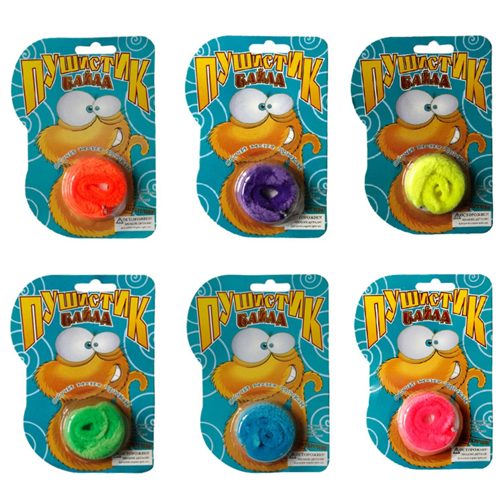 Оптовая продажа, прямые продажи, дешевые Волшебные черви, Плюшевые Пушистые веревки, твист, червь, игрушки с русской блистерной картой