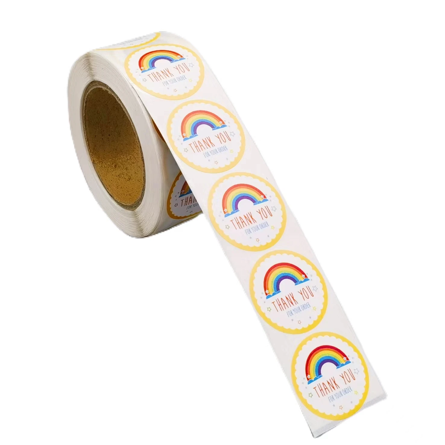 Topa Wholesale Gold Foil Embossed Waterproof Logo Lip Glossy Vendors Cosmetics Private Label Vinyl Sticker